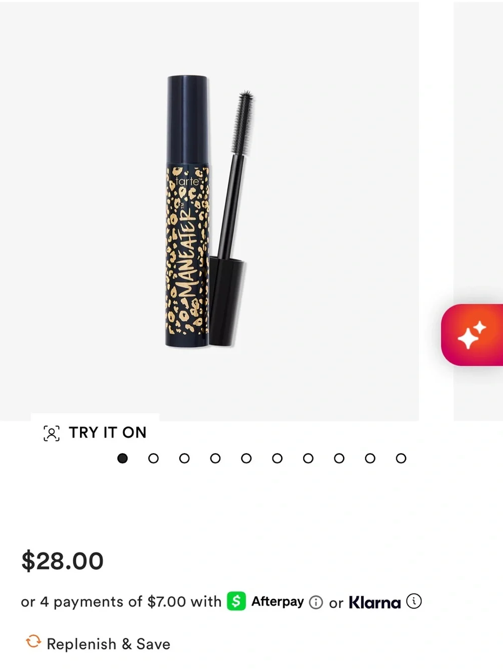 tarte Maneater Mascara — Black and Gold Leopard Packaging
